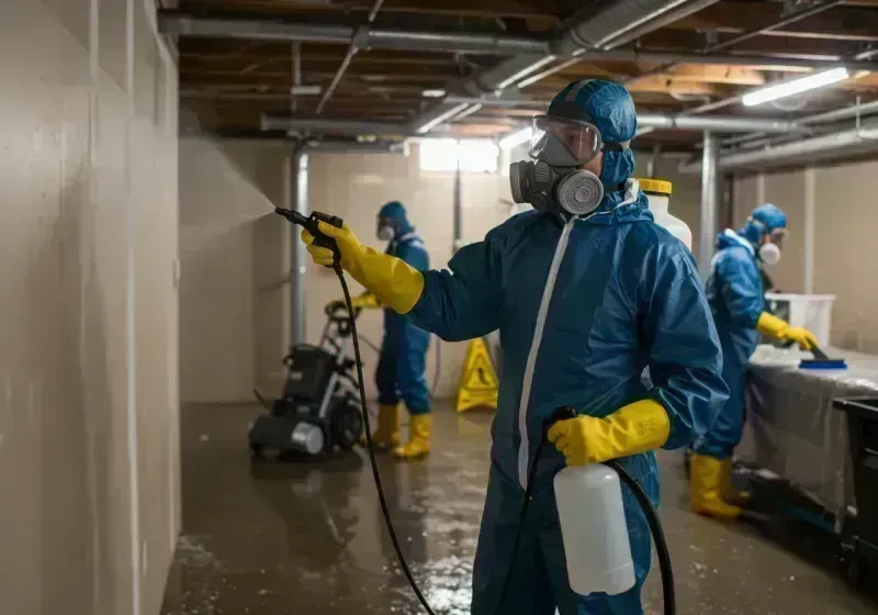 Basement Sanitization and Antimicrobial Treatment process in Linglestown, PA