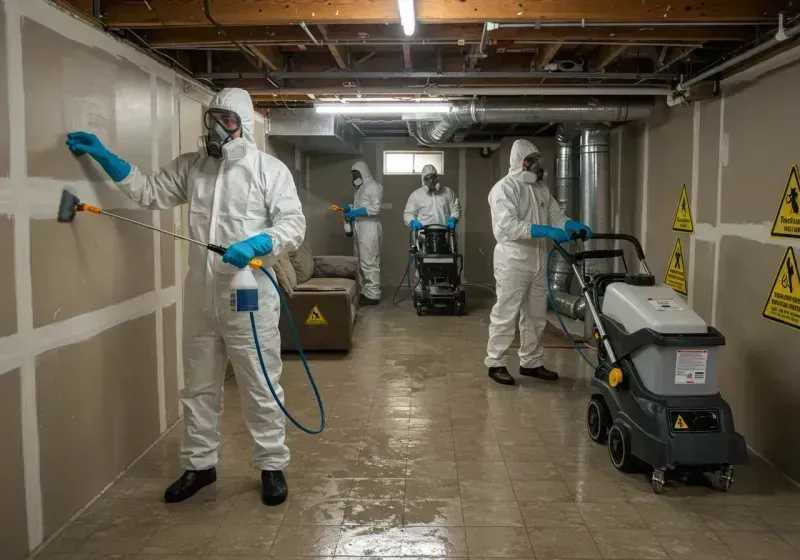 Basement Moisture Removal and Structural Drying process in Linglestown, PA